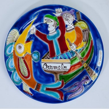 Piatto Tondo DS 25 cm Pesca del pesce spada PT25DS-02 Piatto Tondo DS 25 cm Pesca del pesce spada PT25DS-02
